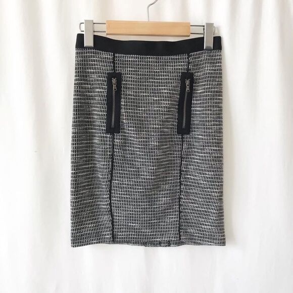 Club Monaco textured zipper skirt size 00 - Picture 1 of 8